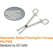 Plastic material Pre-Sterilized Disposable Slotted PenningTon Forceps/ piercing forceps